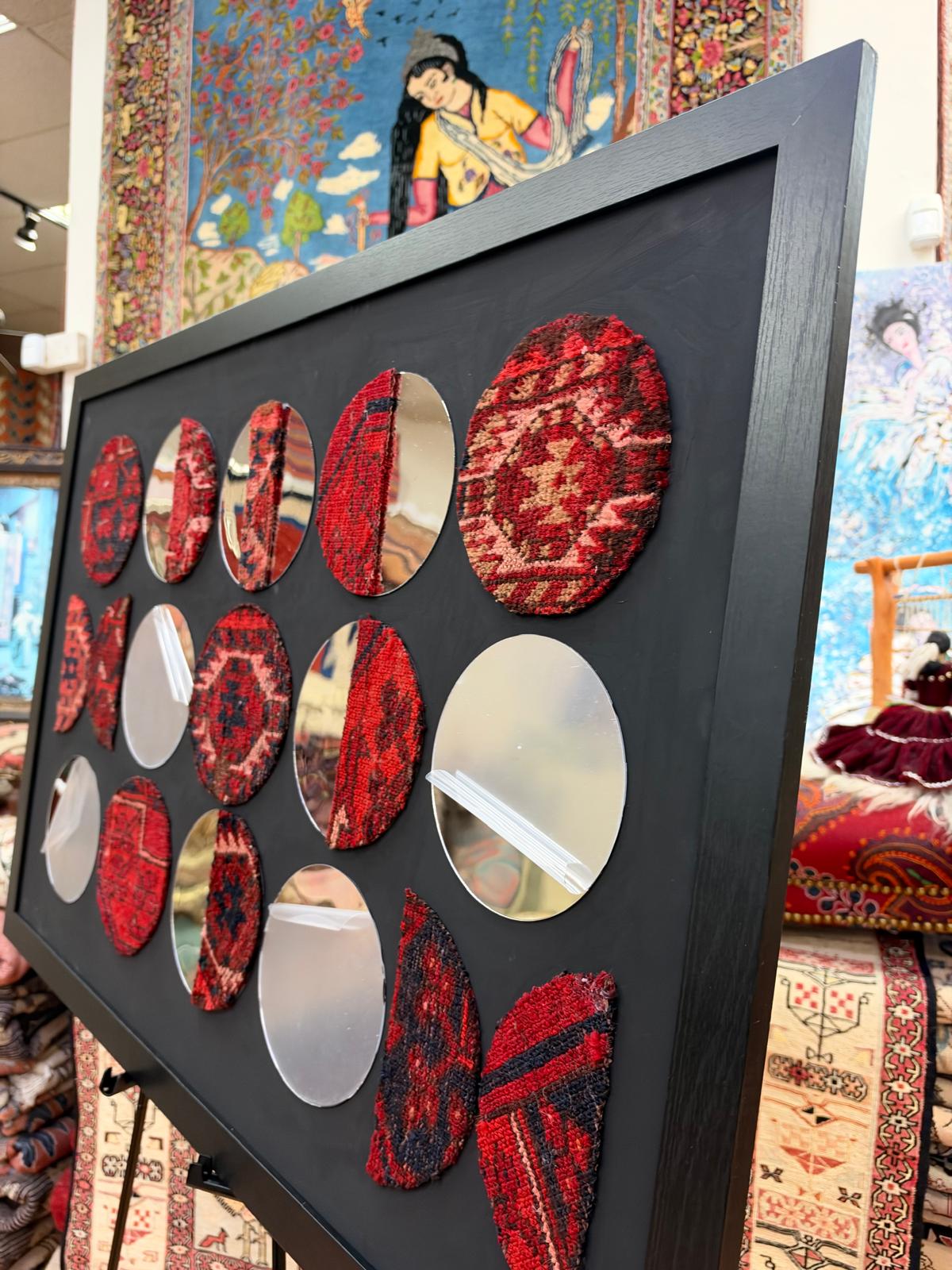 Persian rug and mirrors