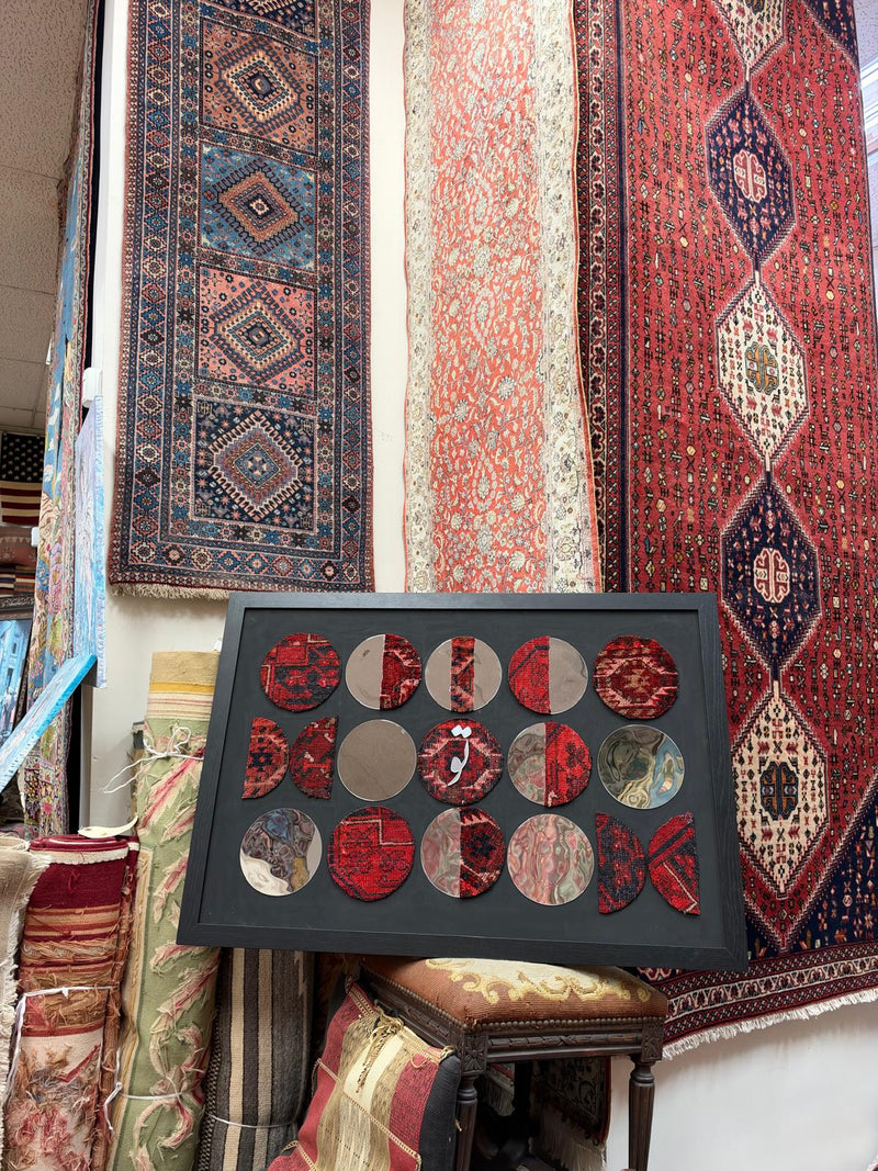Persian rug and mirrors